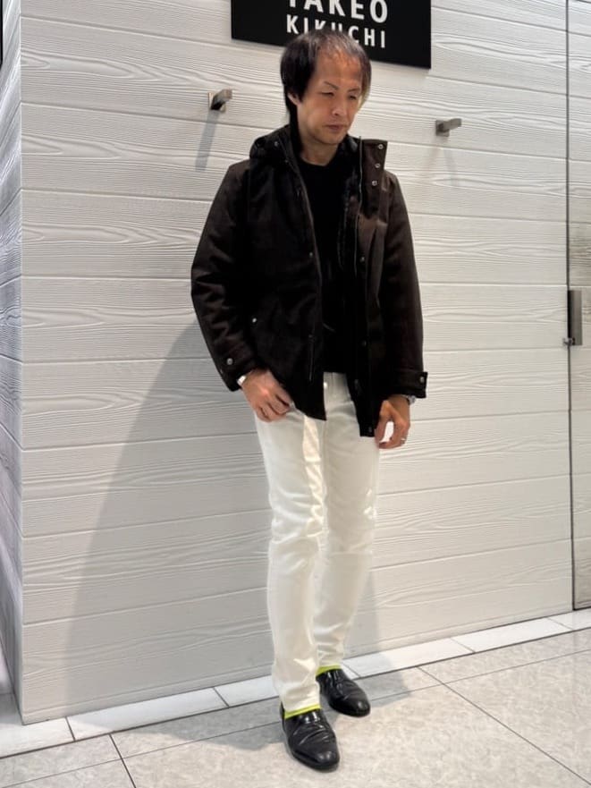 井出恭輔さんの「TAKEO KIKUCHI｜【3WAY】ジャカード グレンチェック ダウンライナー ブルゾン」を使ったコーディネート