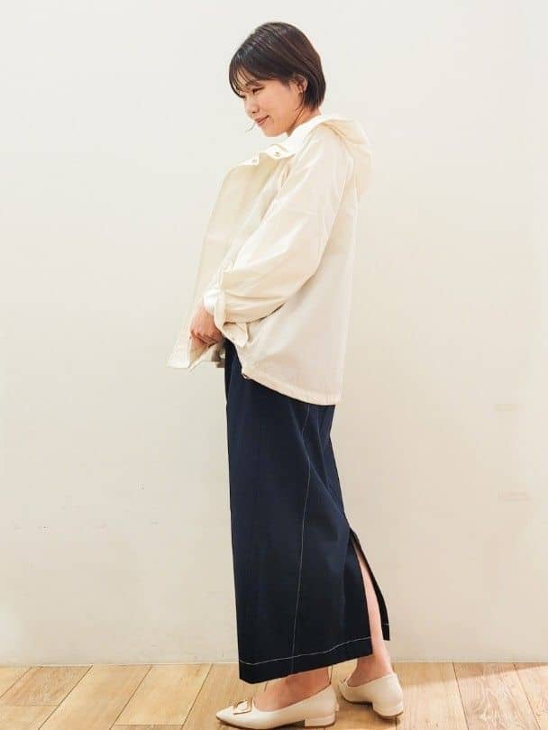 yuyuさんの「OPAQUE.CLIP｜◆《SS-LLsize》撥水フードブルゾン【洗濯機洗い可／花粉対応】」を使ったコーディネート