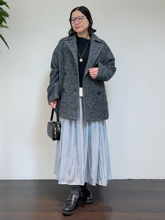 Asamiさんの「UNTITLED｜【日本製／2WAY衿】スタンドカラー ロングコート」を使ったコーディネート