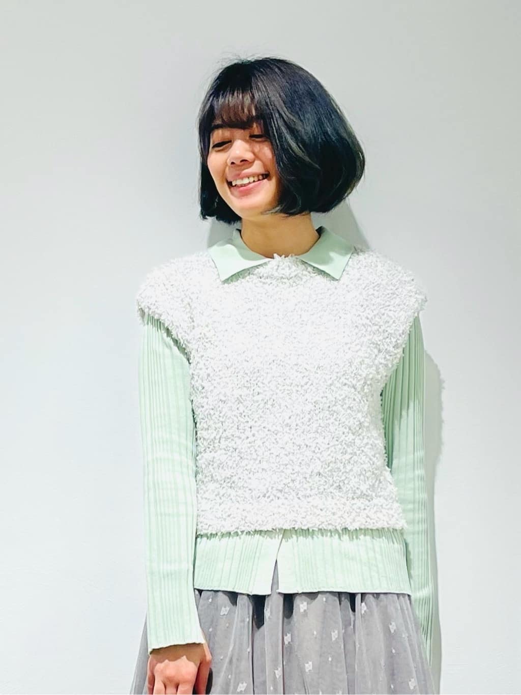 Fujiharuさんの「grove｜◆ワイドリブポロニット」を使ったコーディネート