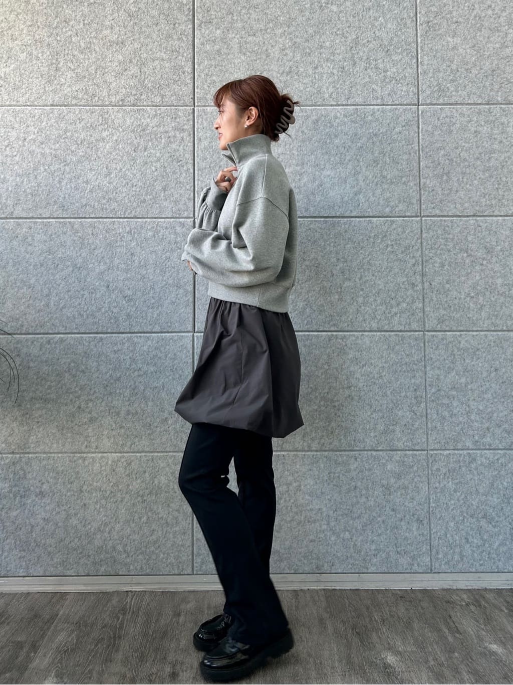 harunaさんの「CODE A｜puff zip sweat」を使ったコーディネート