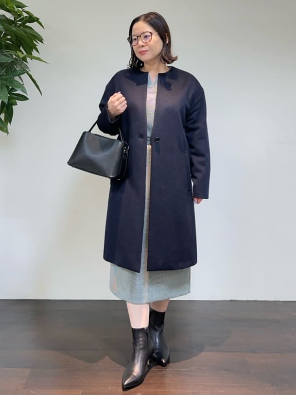 Asamiさんの「UNTITLED｜【日本製／2WAY衿】スタンドカラー ロングコート」を使ったコーディネート