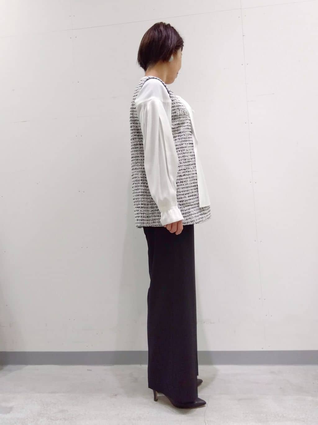 Kさんの「INDIVI｜【洗える／UVケア／スーツ】ストレッチワイドパンツ」を使ったコーディネート