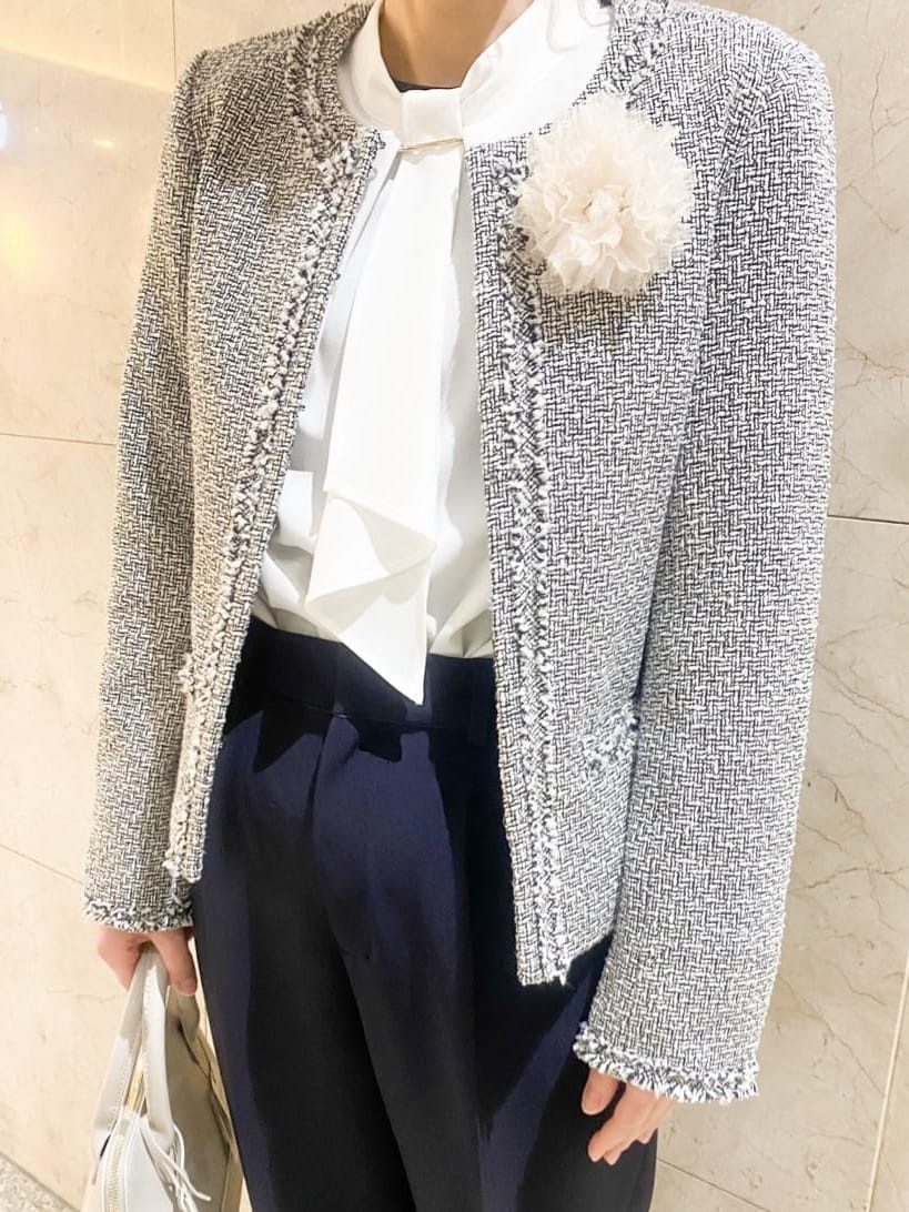 marinaさんの「index｜◆《通勤・セレモニー／セットアップ対応》多機能ストレッチテーパードパンツ【洗濯機洗い可／防シワ／抗ピ」を使ったコーディネート