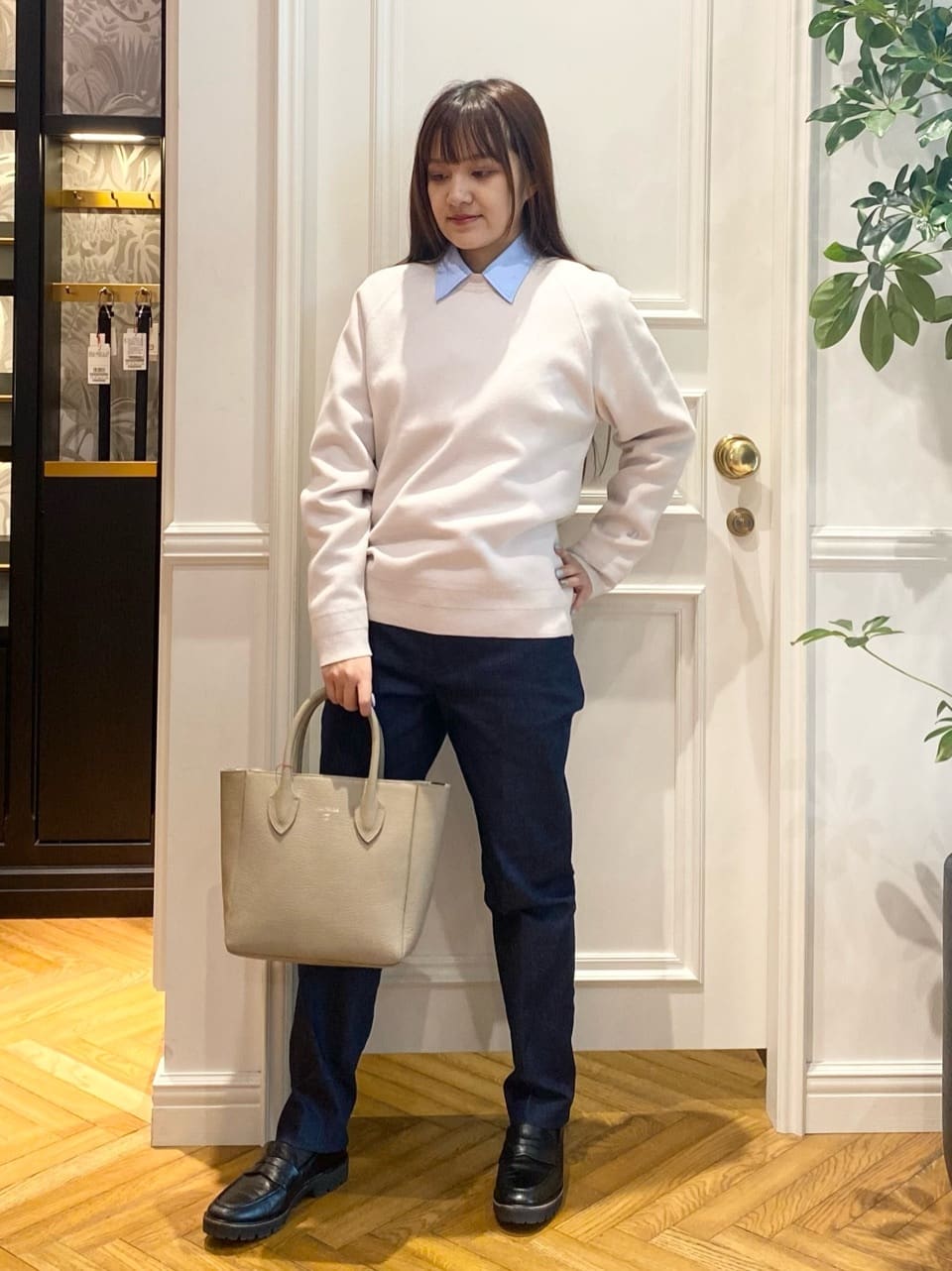 c.wさんの「DRESSTERIOR｜◆ウォッシャブル コットンカシミヤ混ニット」を使ったコーディネート