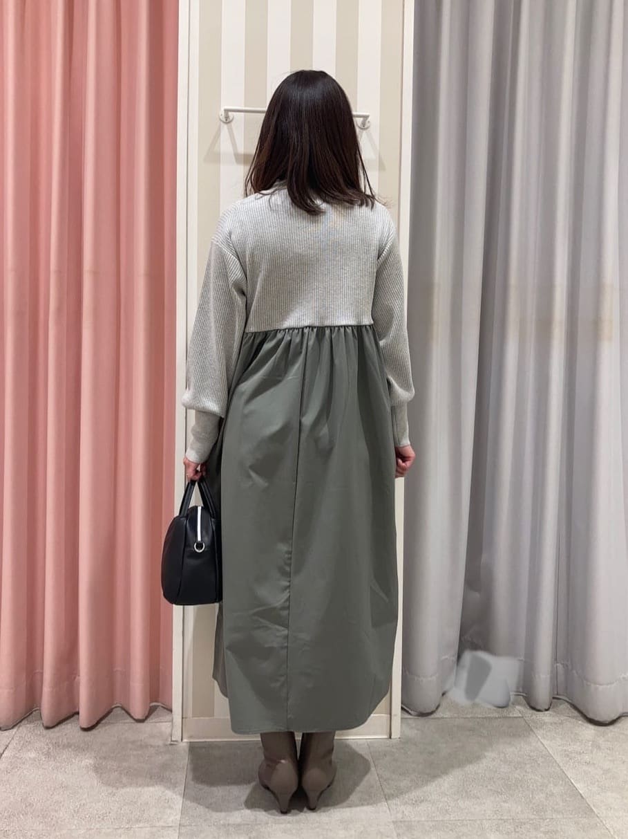 𝐂𝐡𝐢𝐢 &hearts;(ちー)さんの「SHOO･LA･RUE｜◆【S-LL】リブニットドッキングワンピース」を使ったコーディネート