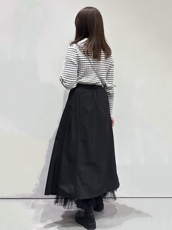 まみさんの「OPAQUE.CLIP｜◆《CLASSY掲載》ランダムリブポロ衿ニット【洗濯機洗い可】」を使ったコーディネート