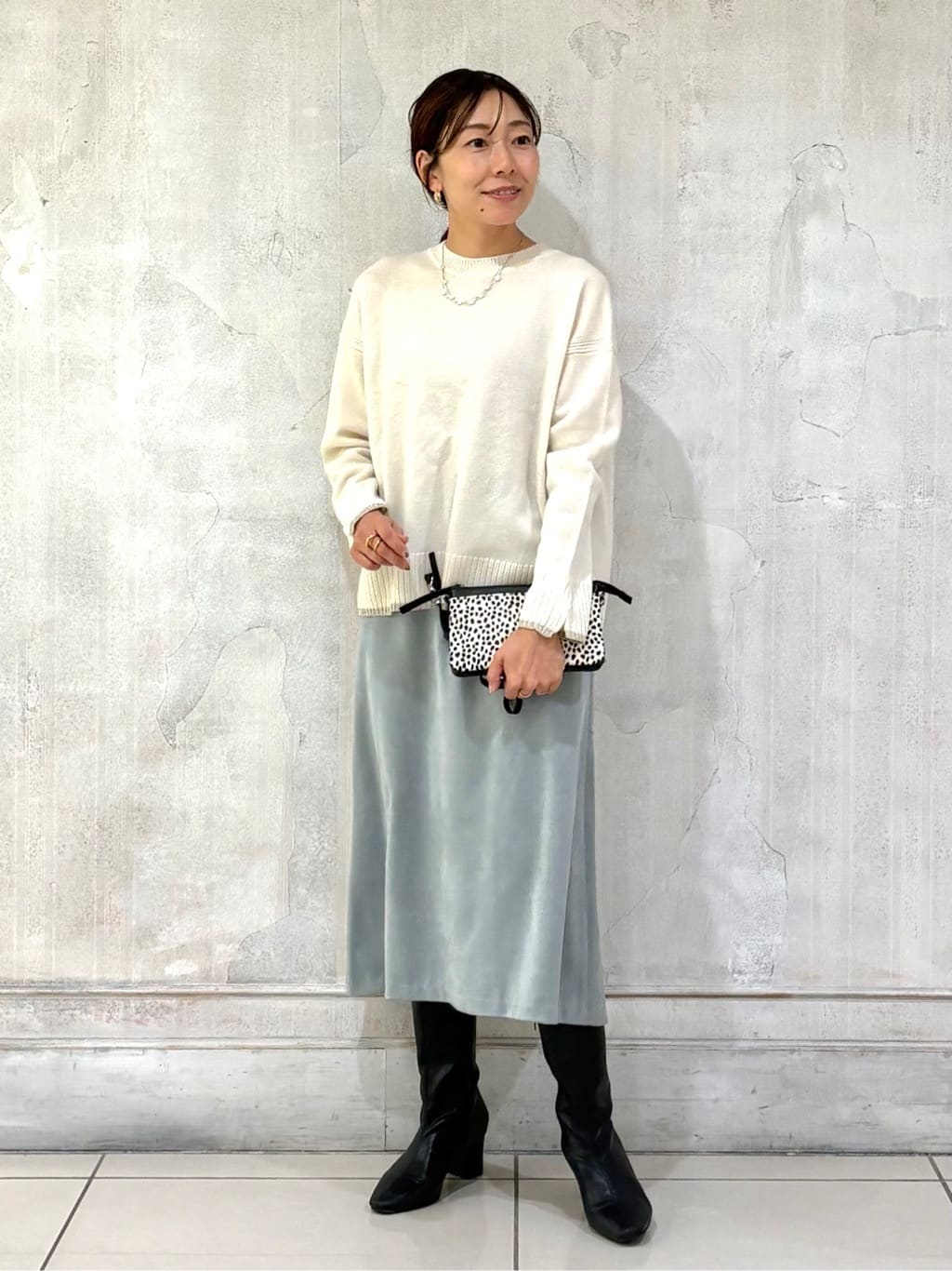 YUさんの「INDIVI｜◆ランダム淡水パール2連ネックレス」を使ったコーディネート