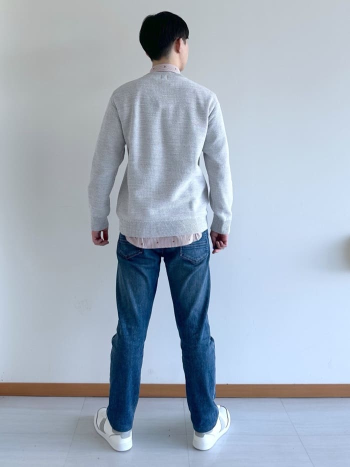 イッシーさんの「TAKEO KIKUCHI｜ハットモチーフ ジャカード ストライプ シャツ」を使ったコーディネート