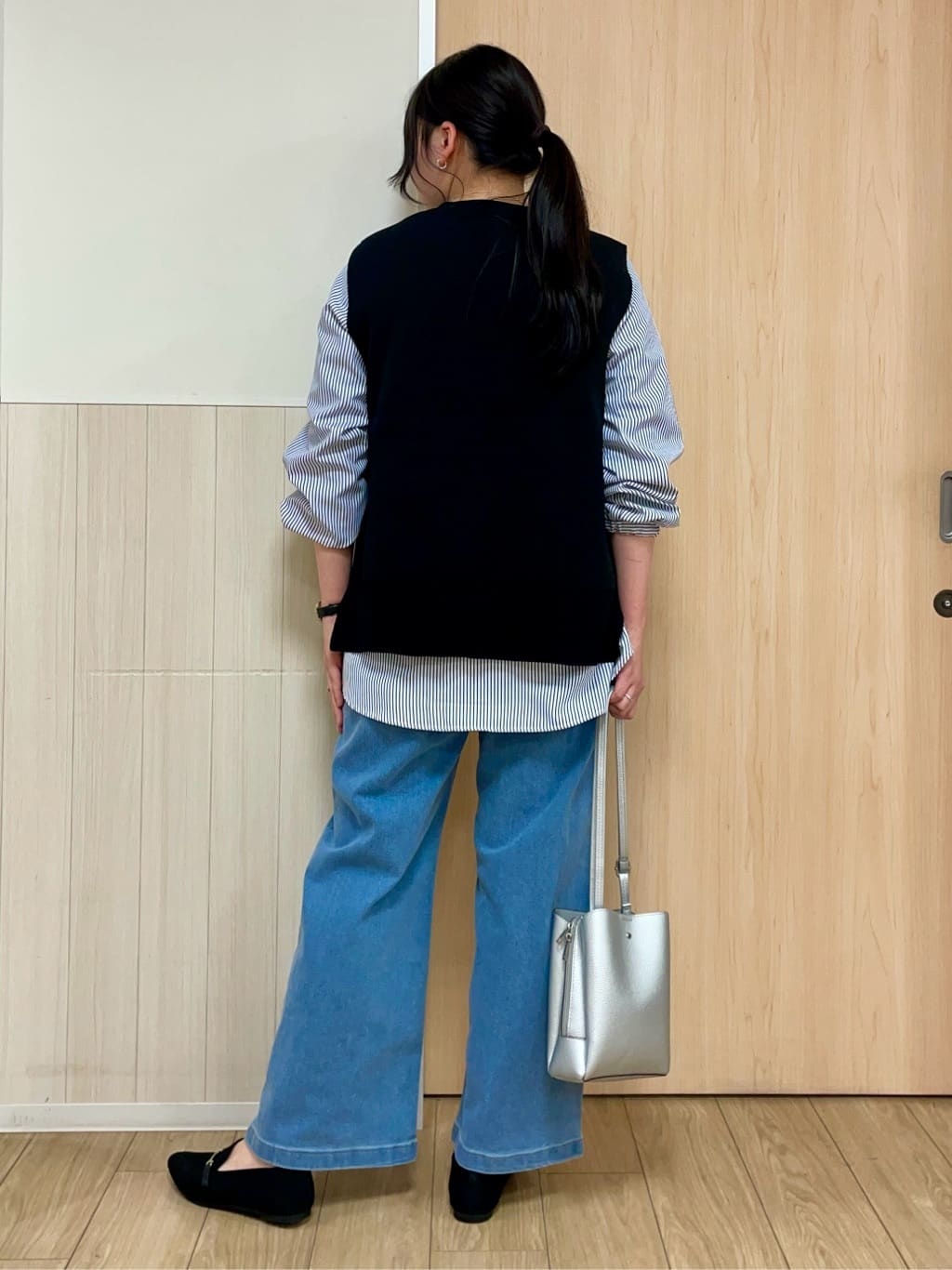 nanaseさんの「SHOO･LA･RUE｜◆【洗える】ニットポインテッドローファー」を使ったコーディネート