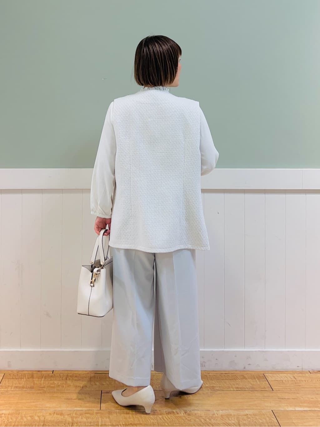タナさんの「SHOO･LA･RUE｜【S-5L/洗濯機可/2WAYストレッチ】ダブルクロスワイドパンツ」を使ったコーディネート