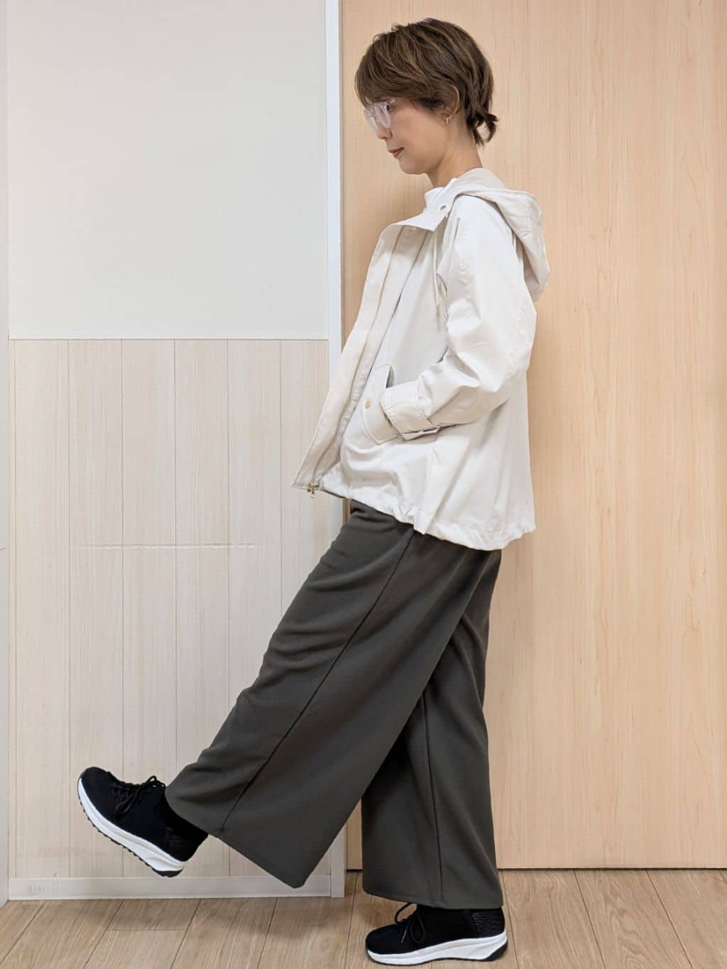 YuAさんの「SHOO･LA･RUE｜◆洗えるサッと履けるニットスニーカー」を使ったコーディネート