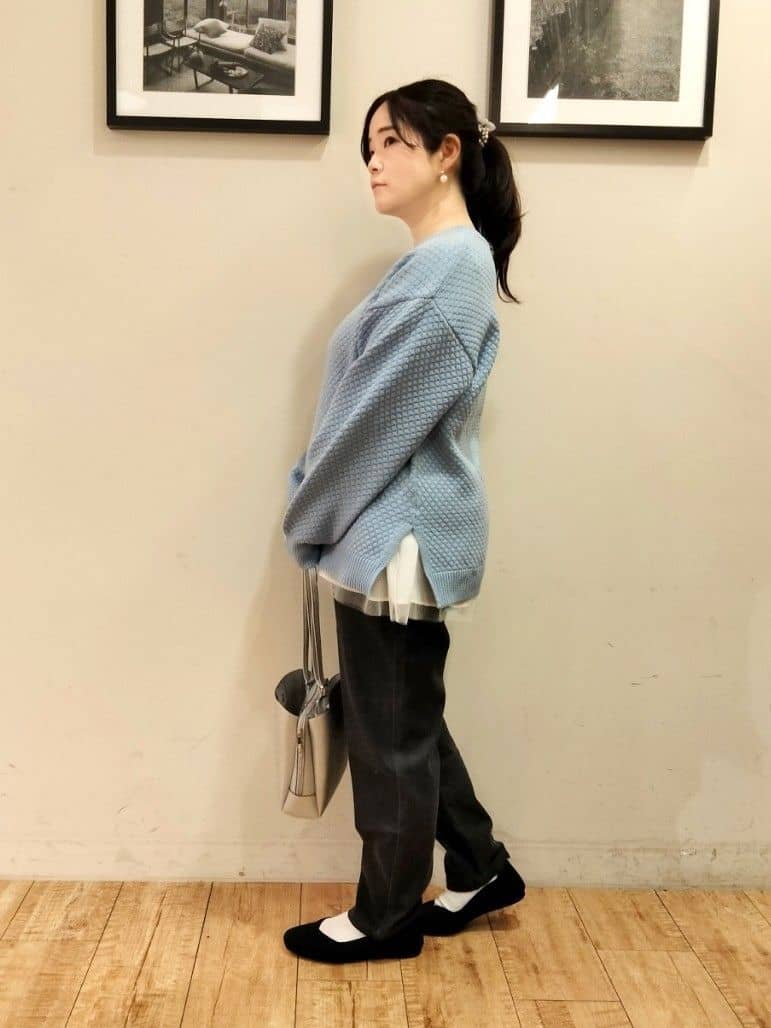 SHOOLARUEさんの「SHOO･LA･RUE｜◆【高レビュー/洗える/S-LL】ポコポコの表面感が魅力 ラーベン柄ニット」を使ったコーディネート