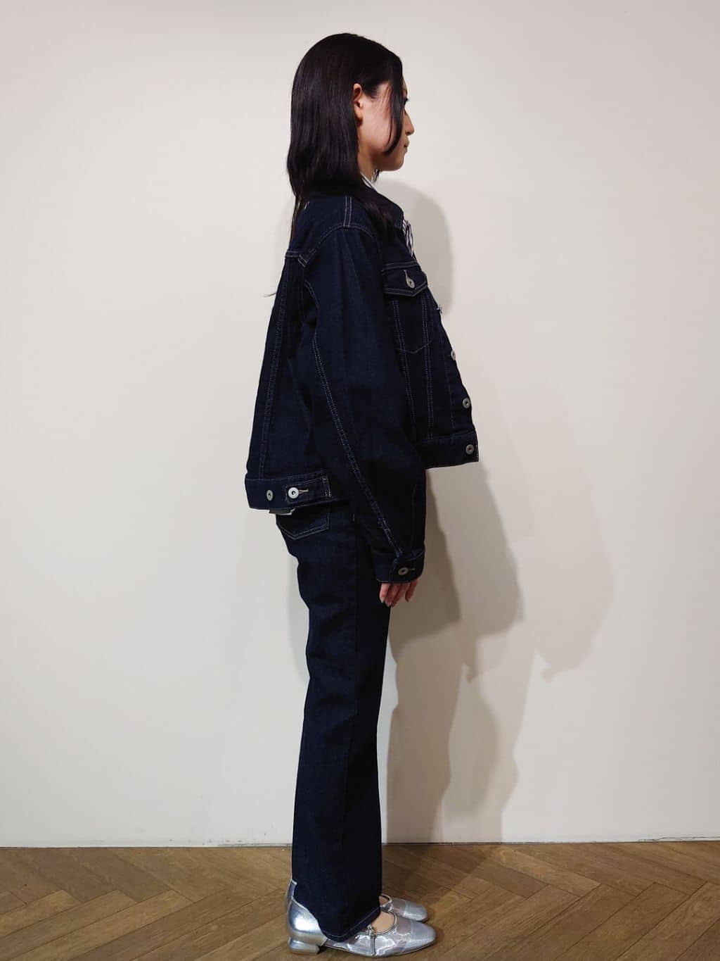Uさんの「OPAQUE.CLIP｜◆ストレッチデニムジャケット【洗濯機洗い可】」を使ったコーディネート