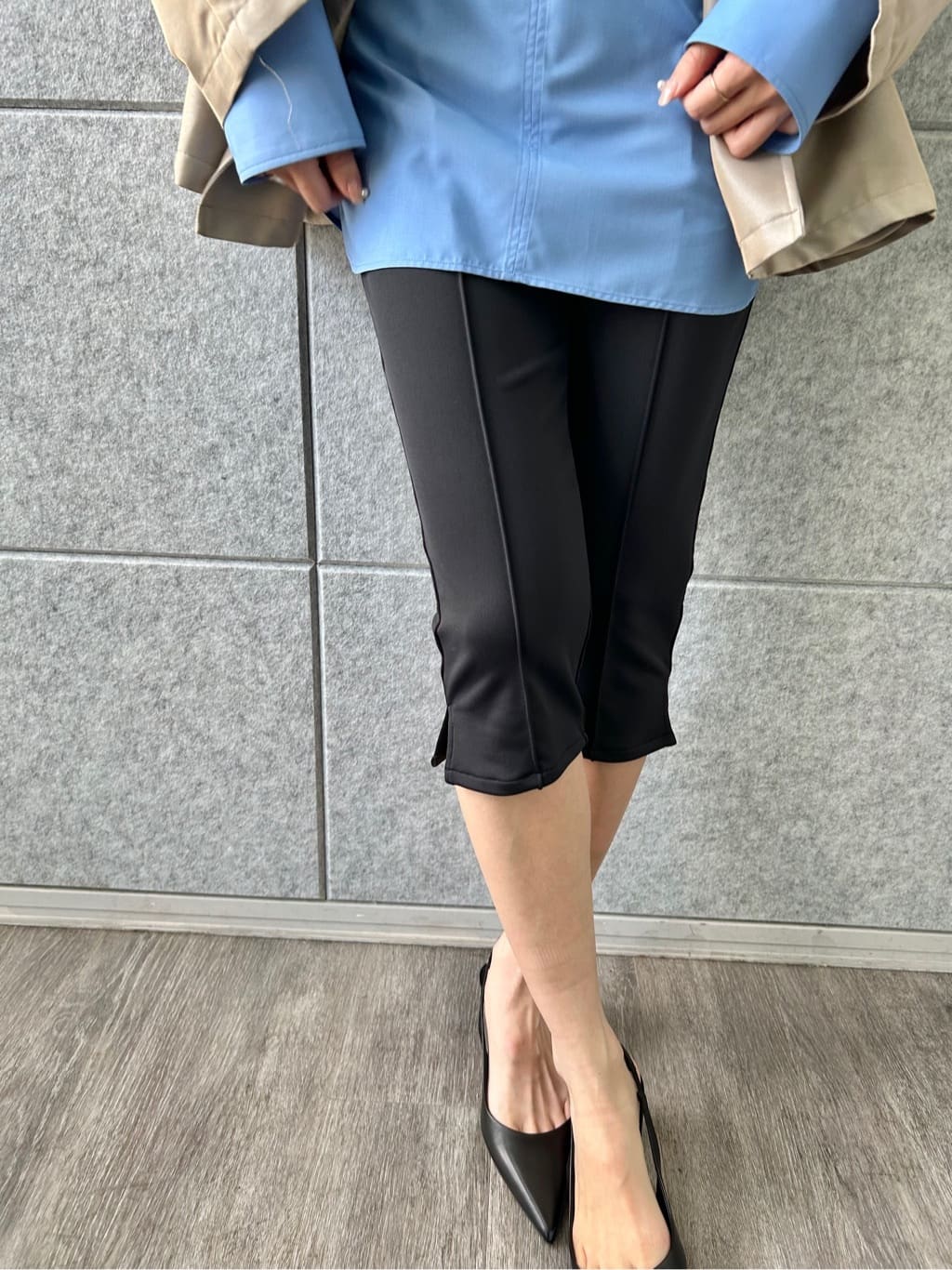 harunaさんの「CODE A｜cropped leggings pants」を使ったコーディネート