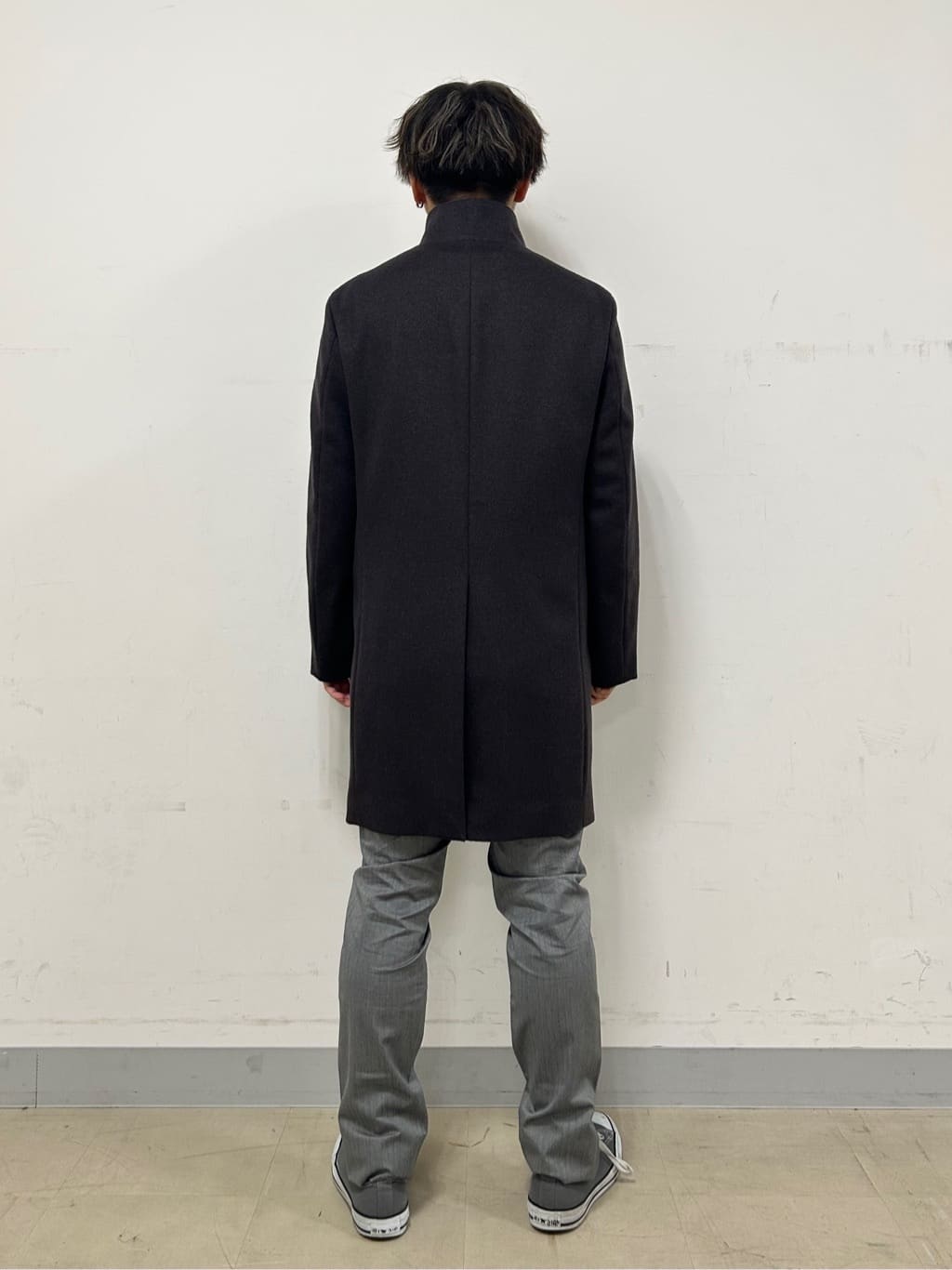 Hiroさんの「TAKEO KIKUCHI｜【ウールカシミヤブレンド】ビーバー調 スタンドカラー コート」を使ったコーディネート