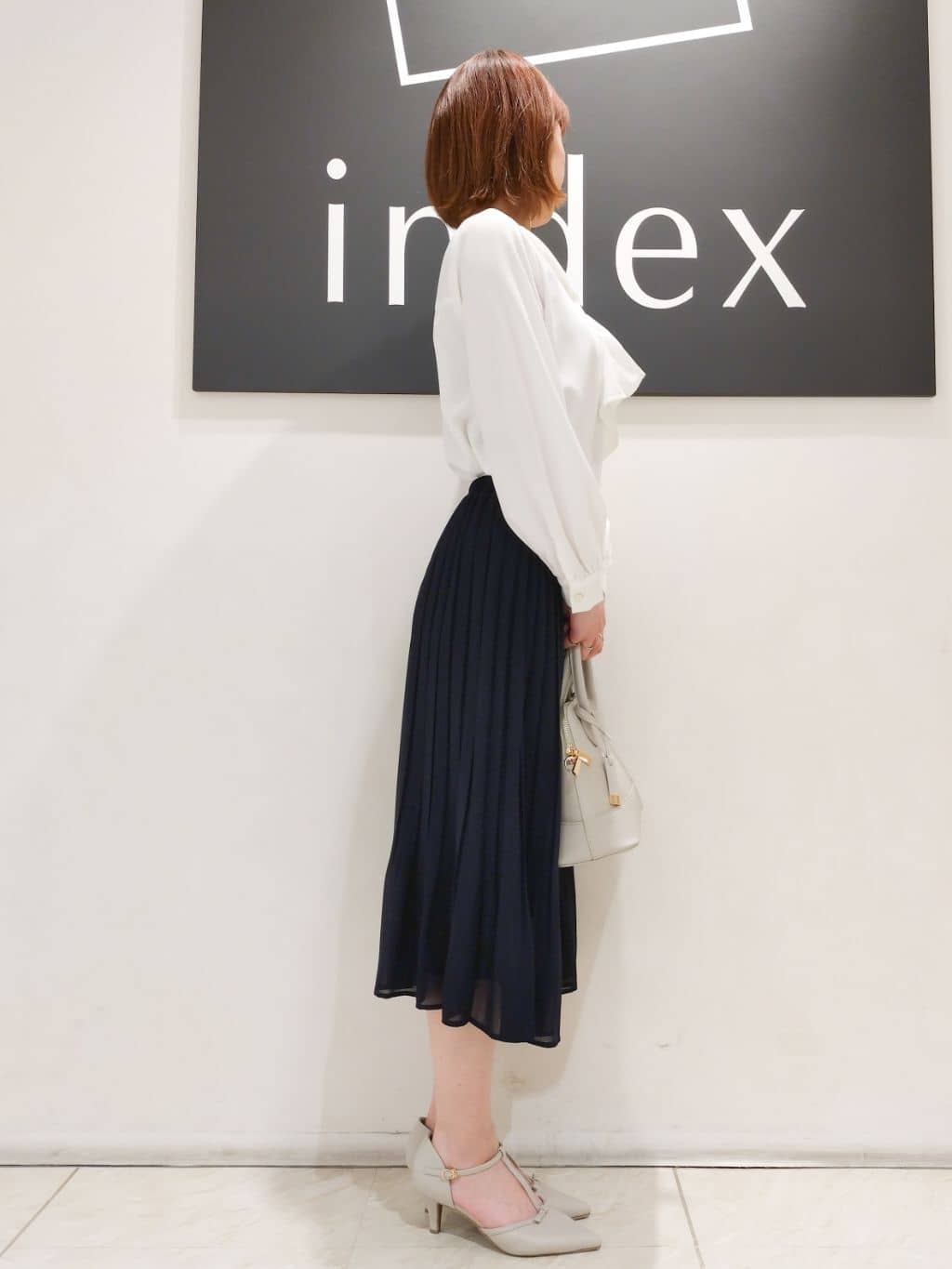 n.さんの「index｜◆＜通勤・セレモニー／セットアップ対応＞ノーカラーツイードジャケット【洗える】」を使ったコーディネート