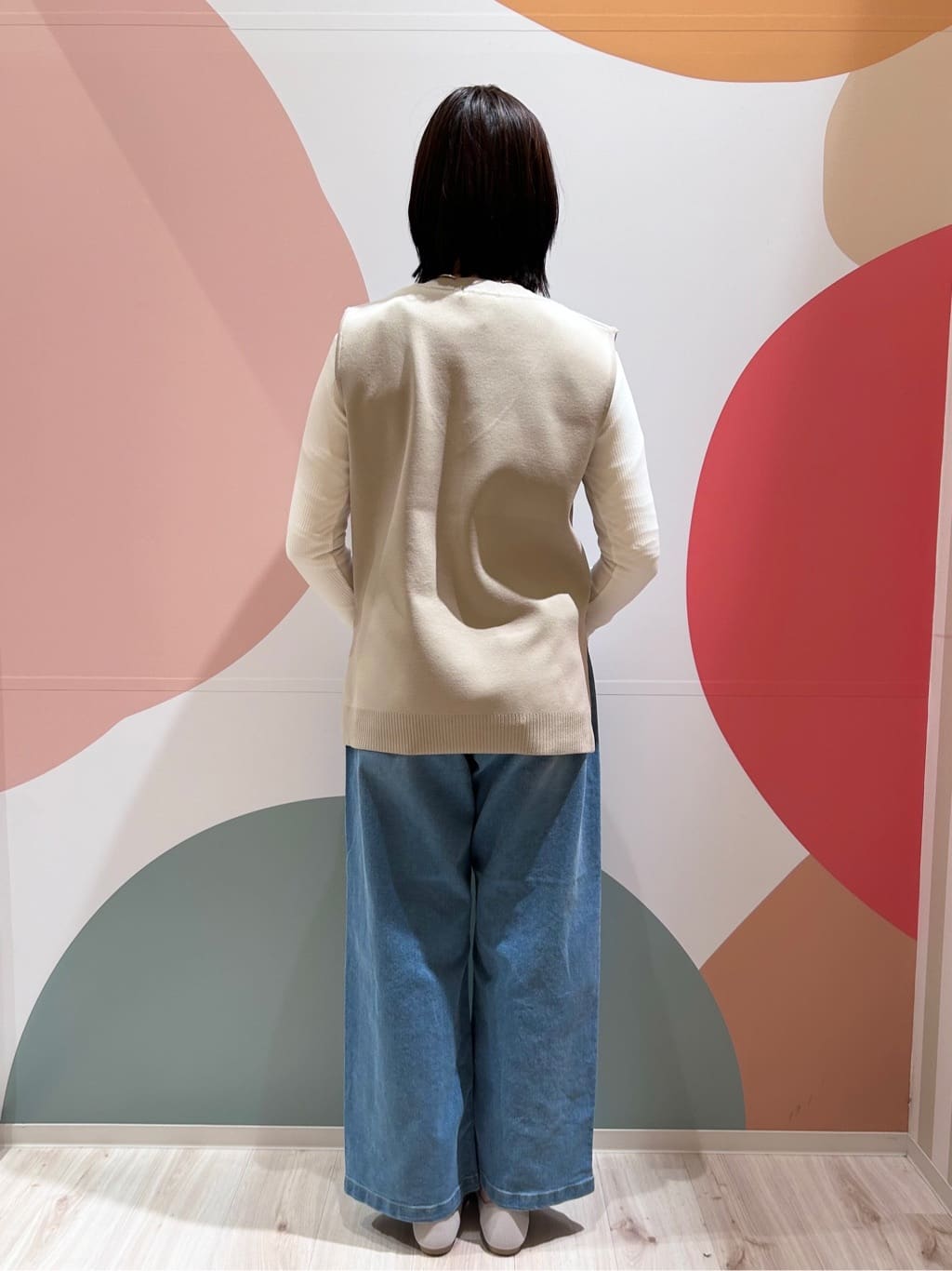 末っ子さんの「SHOO･LA･RUE｜◆【S-LL】重ね着コーデで差をつける お袖チュールリブトップス」を使ったコーディネート