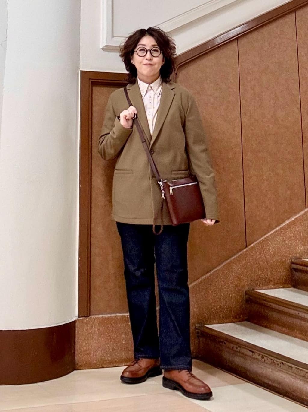のぐみさんの「TAKEO KIKUCHI｜ハットモチーフ ジャカード ストライプ シャツ」を使ったコーディネート