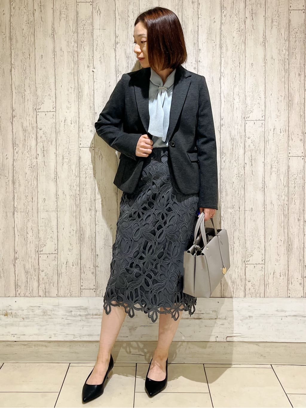 kcさんの「index｜《5色展開／XS-LLサイズ》ストレッチテーラードジャケット／セットアップ対応【イージーアイロン】」を使ったコーディネート