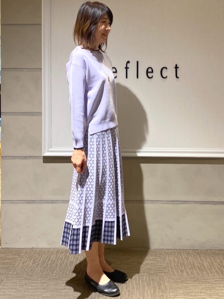 Eikoさんの「Reflect｜◆【WEB限定カラーあり／セットアップ可】ダブルジャカードニット」を使ったコーディネート
