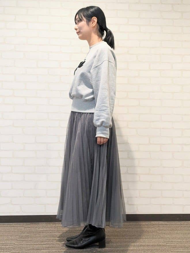 sarieさんの「OPAQUE.CLIP｜◆刺繍ロゴスウェット【洗濯機洗い可】」を使ったコーディネート