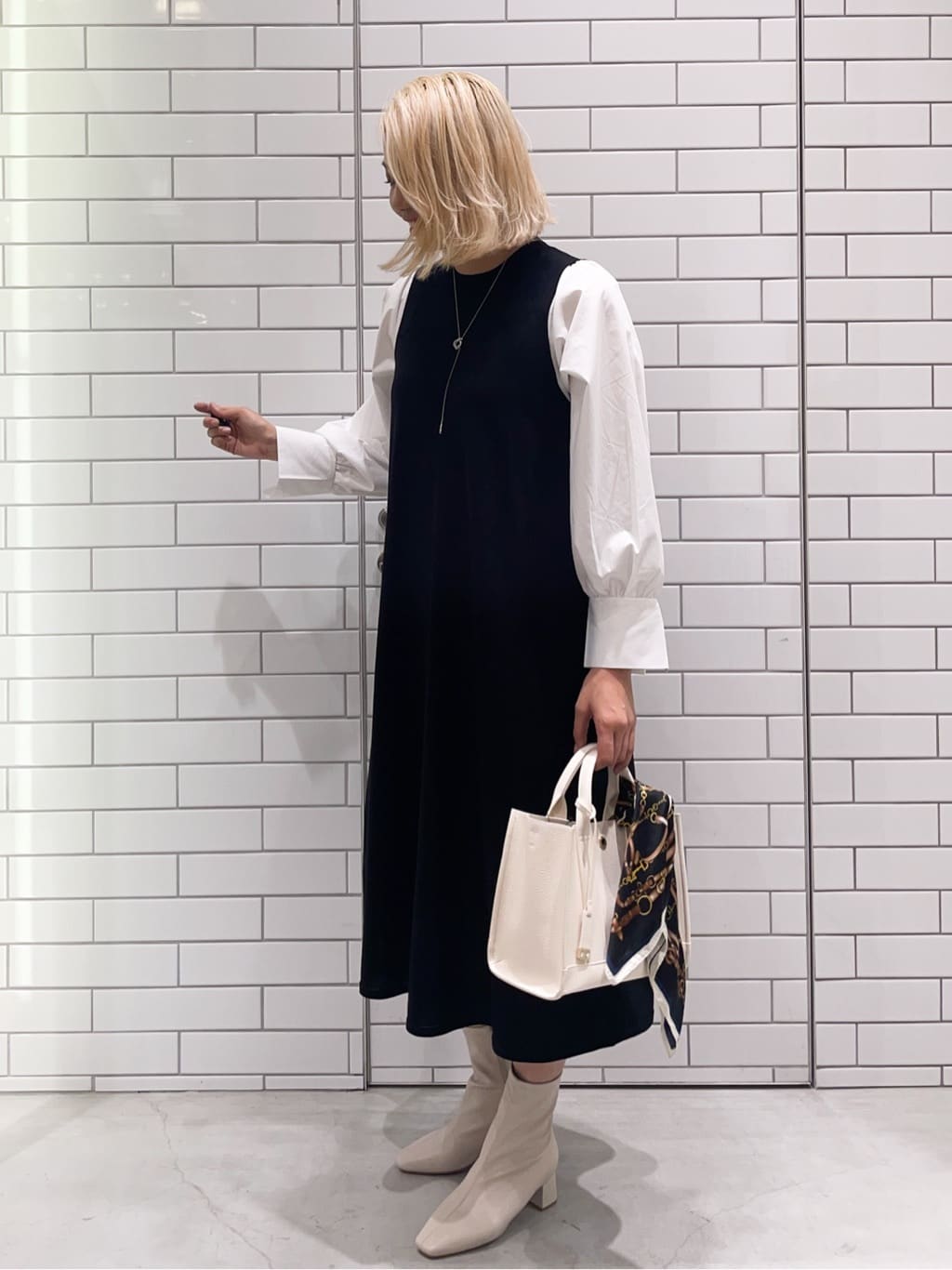いとうちゃんさんの「OPAQUE.CLIP｜◆フハクスリーブニットワンピース【洗える】」を使ったコーディネート