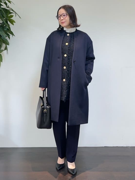 Asamiさんの「UNTITLED｜◆【通勤スーツ】タックテーパードパンツ」を使ったコーディネート