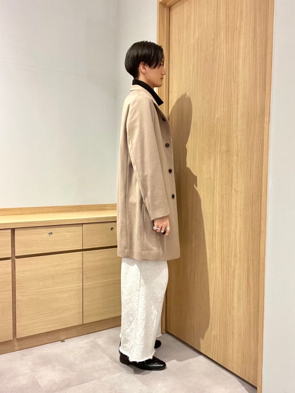 Seiyaさんの「TAKEO KIKUCHI｜【ウールカシミヤブレンド】ビーバー調 スタンドカラー コート」を使ったコーディネート