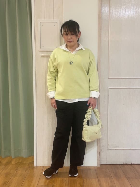 ke-yさんの「SHOO･LA･RUE｜◆【洗える/S-LL】シーズン問わず合わせやすい ベーシックカラーシャツ」を使ったコーディネート