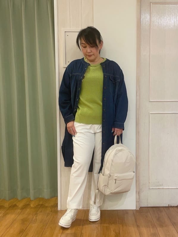 ke-yさんの「SHOO･LA･RUE｜◆【洗える/体型カバー】デニム シャツワンピース」を使ったコーディネート