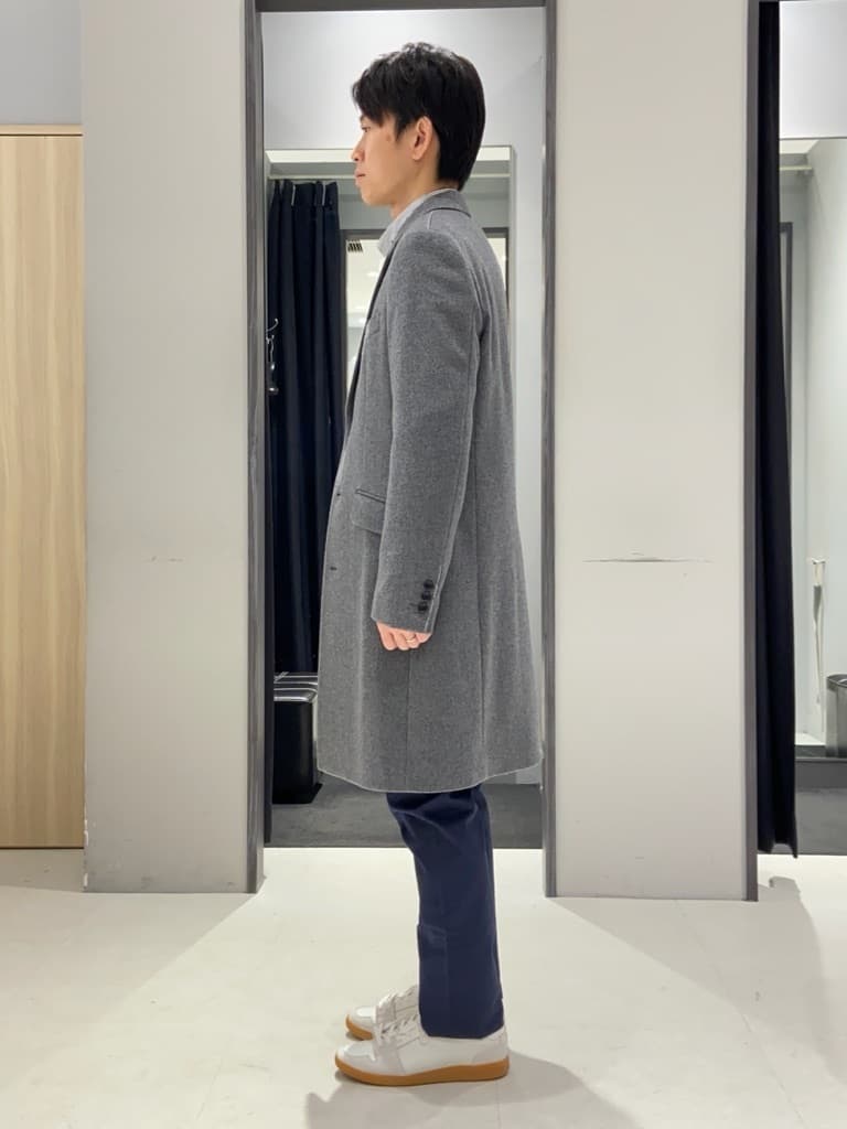 わいずみさんの「TAKEO KIKUCHI｜ウールカシミヤブレンド チェスターコート」を使ったコーディネート
