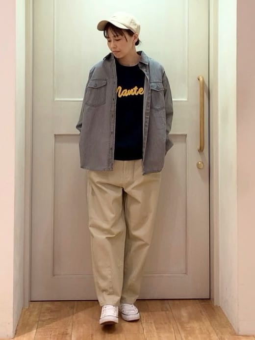 tamuさんの「SHOO･LA･RUE｜◆【洗える/S-LL】大人のこなれコーデに やわらかデニムシャツ」を使ったコーディネート