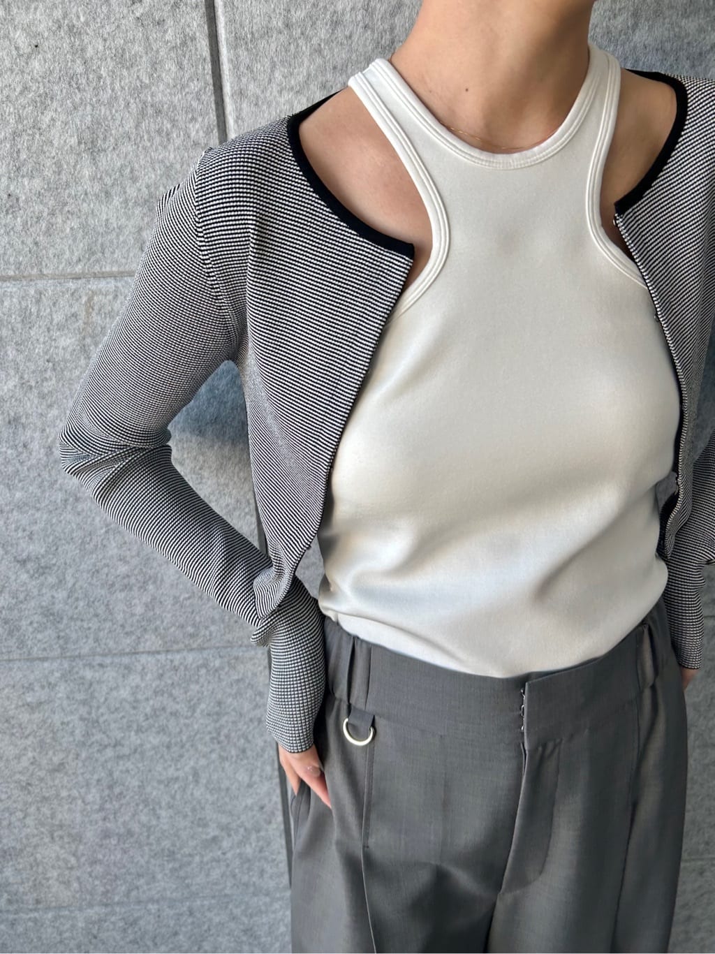 harunaさんの「CODE A｜【Cup-in】design cut tank」を使ったコーディネート