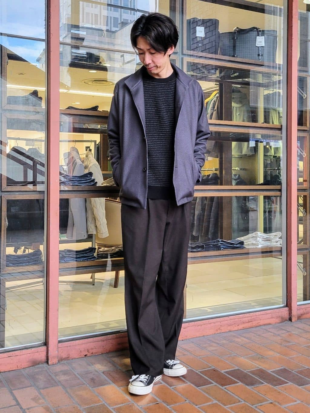 piroyaさんの「TAKEO KIKUCHI｜【DOWN FABRIC】ダウンファブリック スタンドカラーブルゾン」を使ったコーディネート