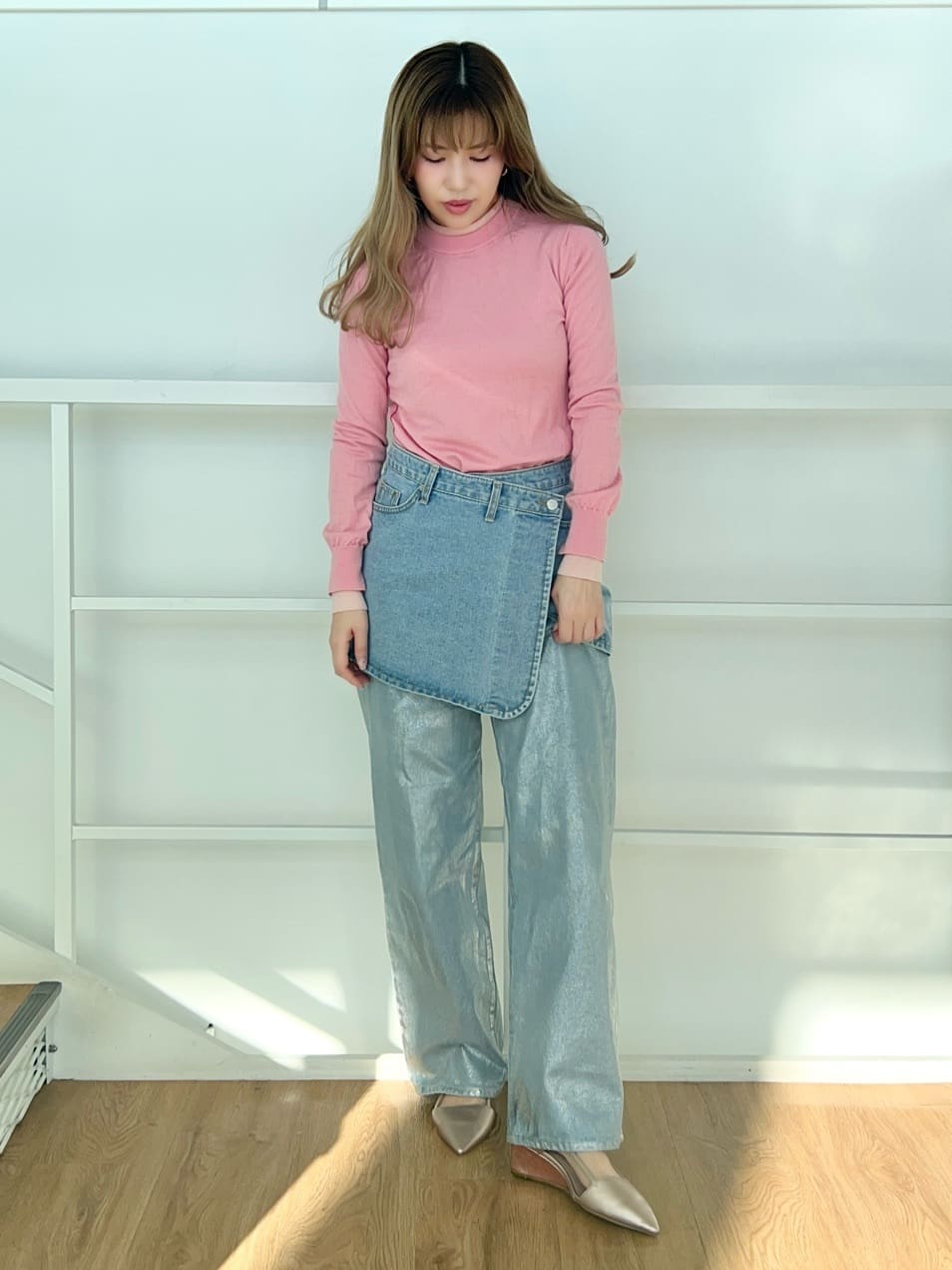 ayaさんの「ESPERANZA｜ウェッジソールバックストラップパンプス」を使ったコーディネート