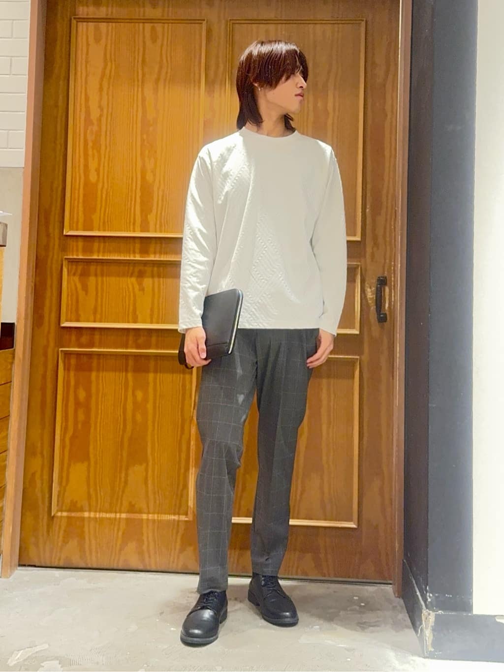 こーたさんの「THE SHOP TK｜【ご好評につき再入荷！！】L字クラッチバッグ 冠婚葬祭/ビジネス/セレモニー/パーティー」を使ったコーディネート