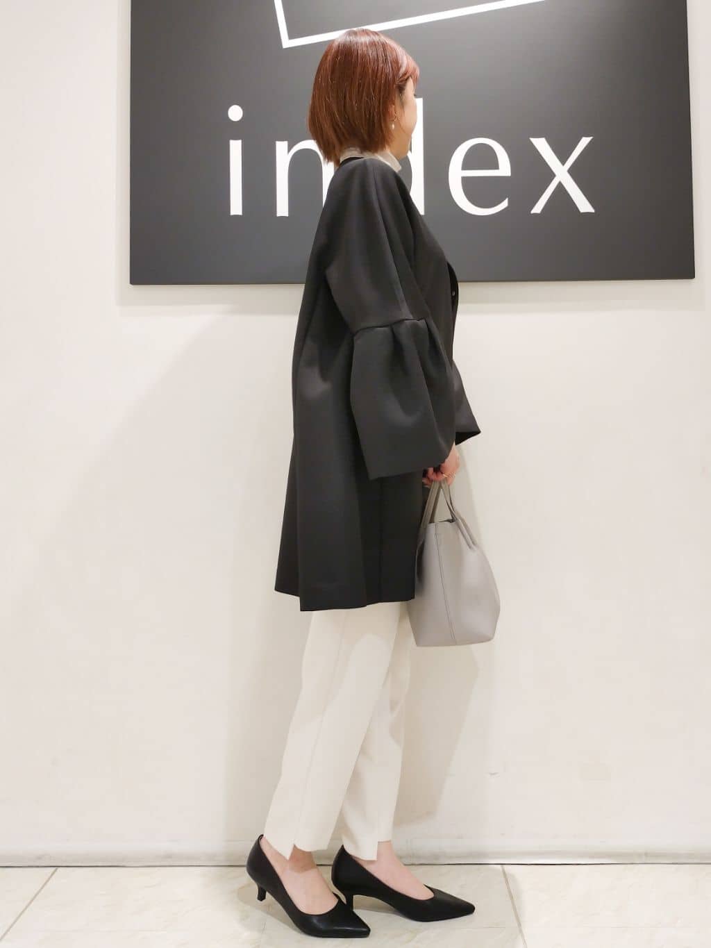 n.さんの「index｜◆フレアスリーブミドルコート【洗える】」を使ったコーディネート