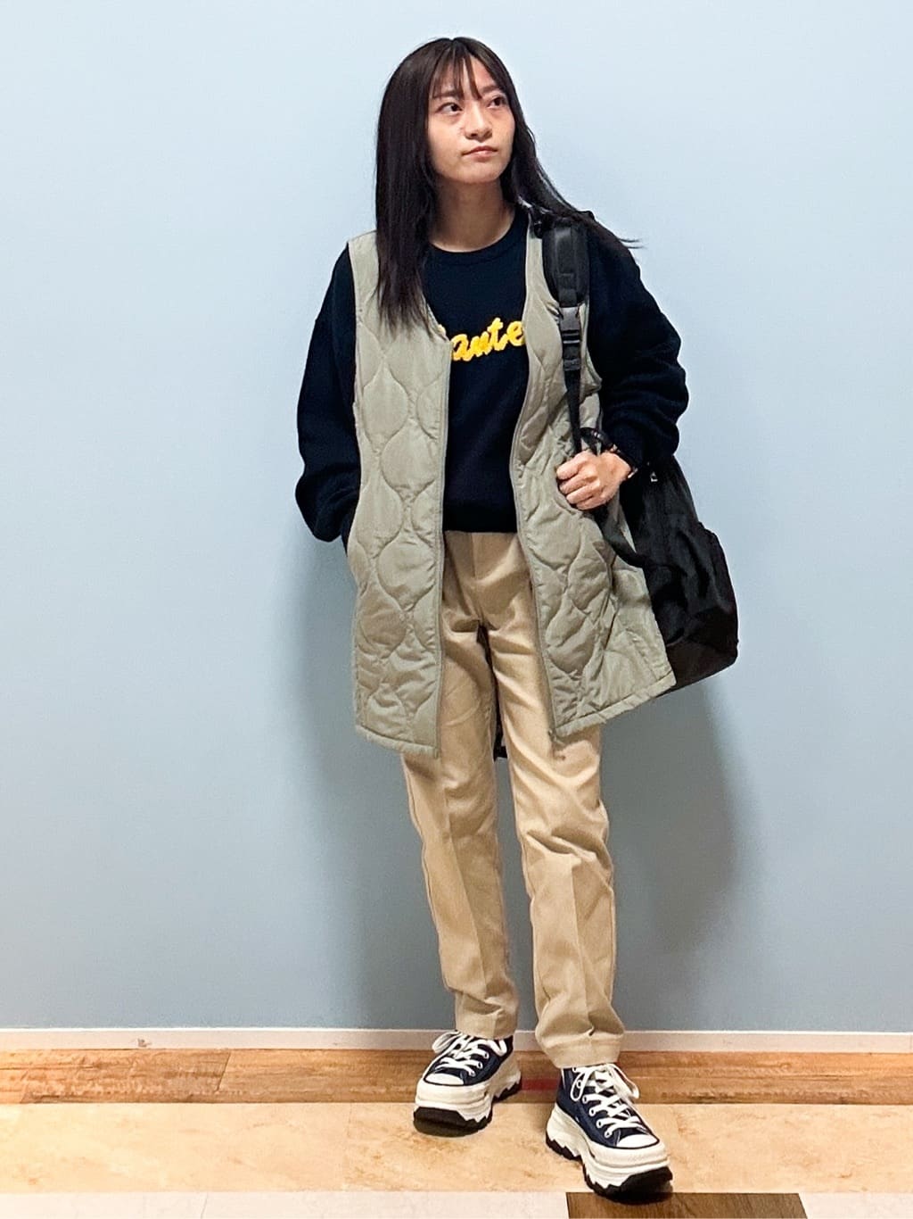 mikoさんの「SHOO･LA･RUE｜◆【撥水/防花粉/S-LL】ライナー付き ミリタリーフーデッドコート」を使ったコーディネート