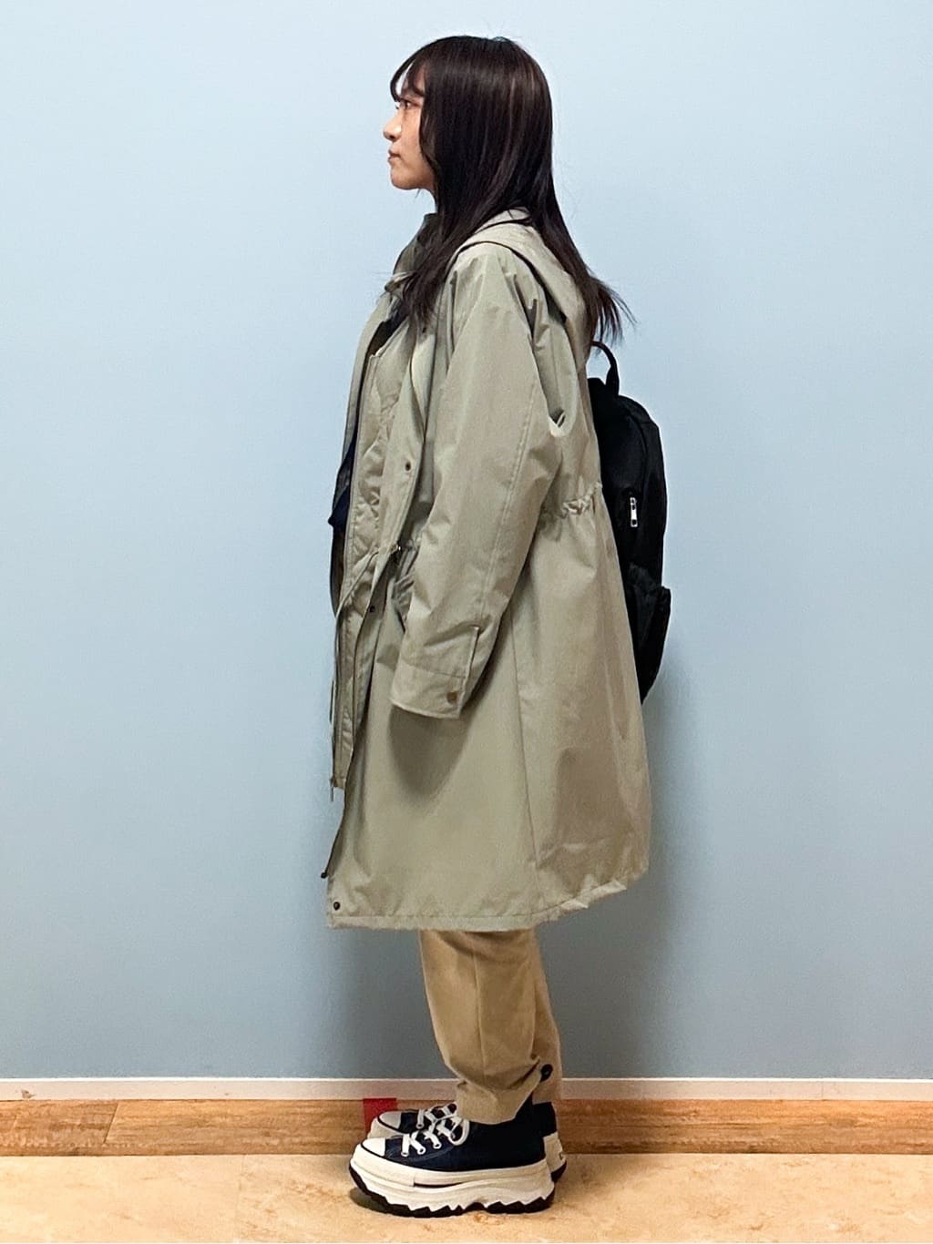 mikoさんの「SHOO･LA･RUE｜◆【撥水/防花粉/S-LL】ライナー付き ミリタリーフーデッドコート」を使ったコーディネート