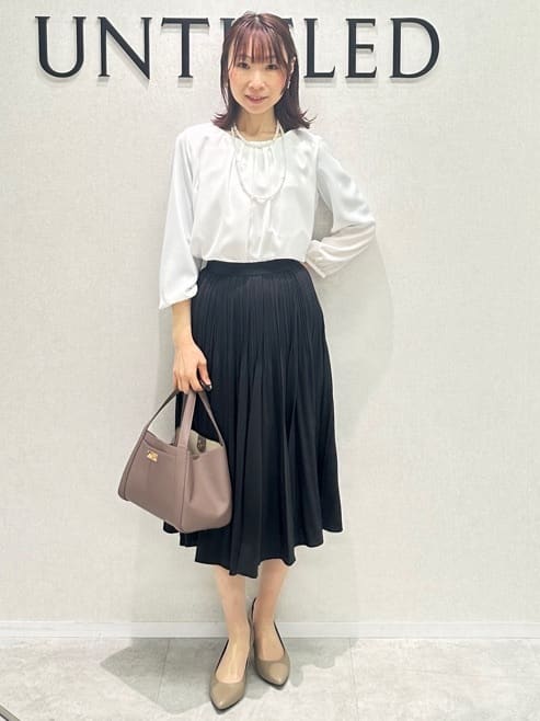 Miwaさんの「UNTITLED｜【追加6/日本製】2連フェイクパールネックレス」を使ったコーディネート