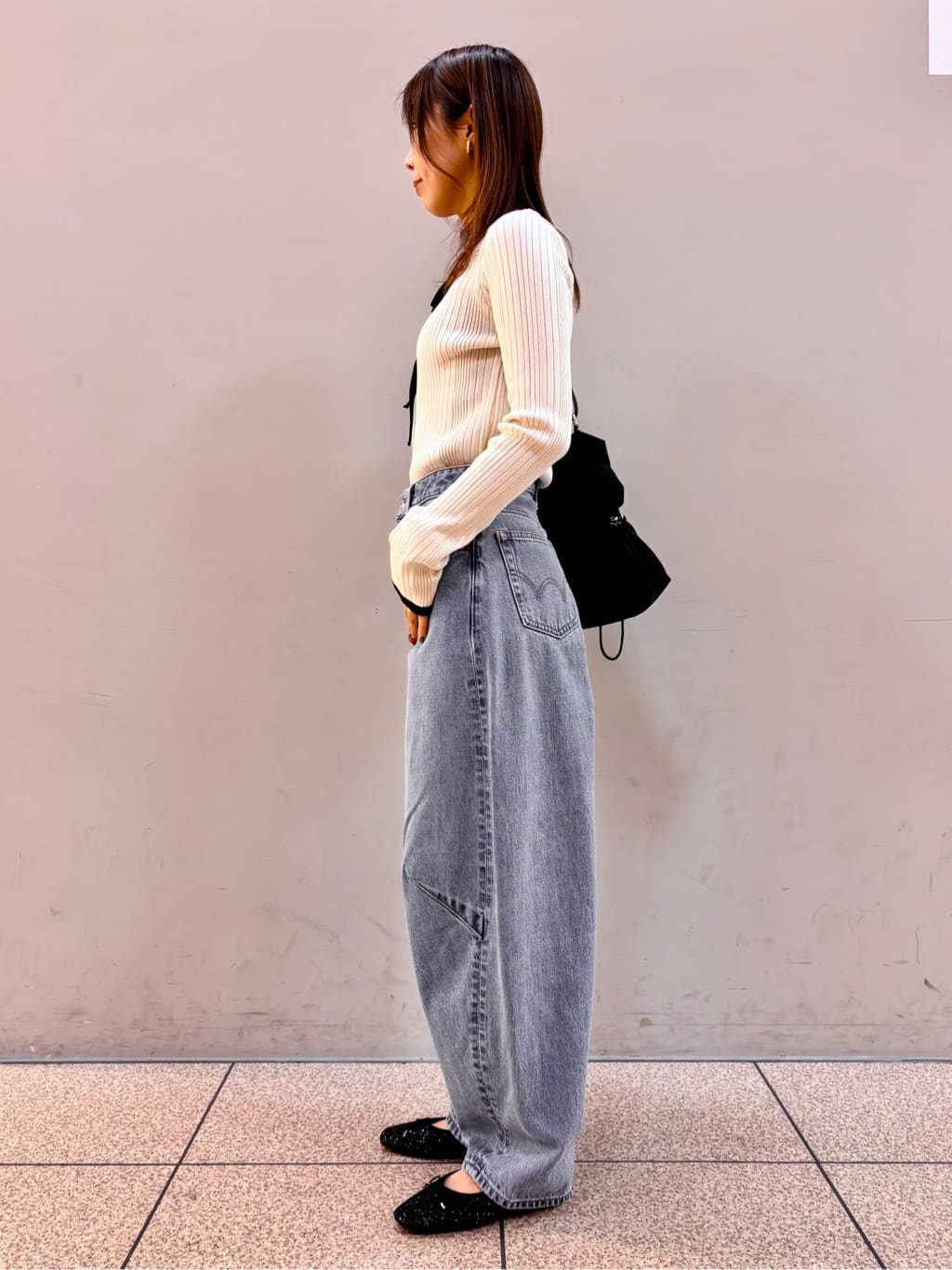 HaNeさんの「THE SHOP TK｜◆ラインリブプルオーバー【洗濯機OK】」を使ったコーディネート