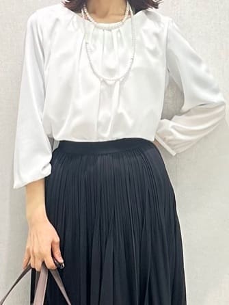 Miwaさんの「UNTITLED｜【追加6/日本製】2連フェイクパールネックレス」を使ったコーディネート