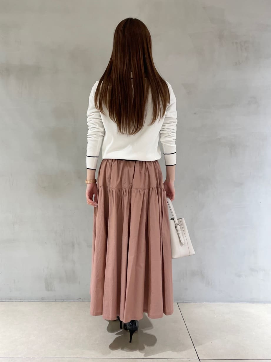 ゆいさんの「UNTITLED｜◆【アンサンブル可能】ボウタイ 配色プルオーバーニット」を使ったコーディネート