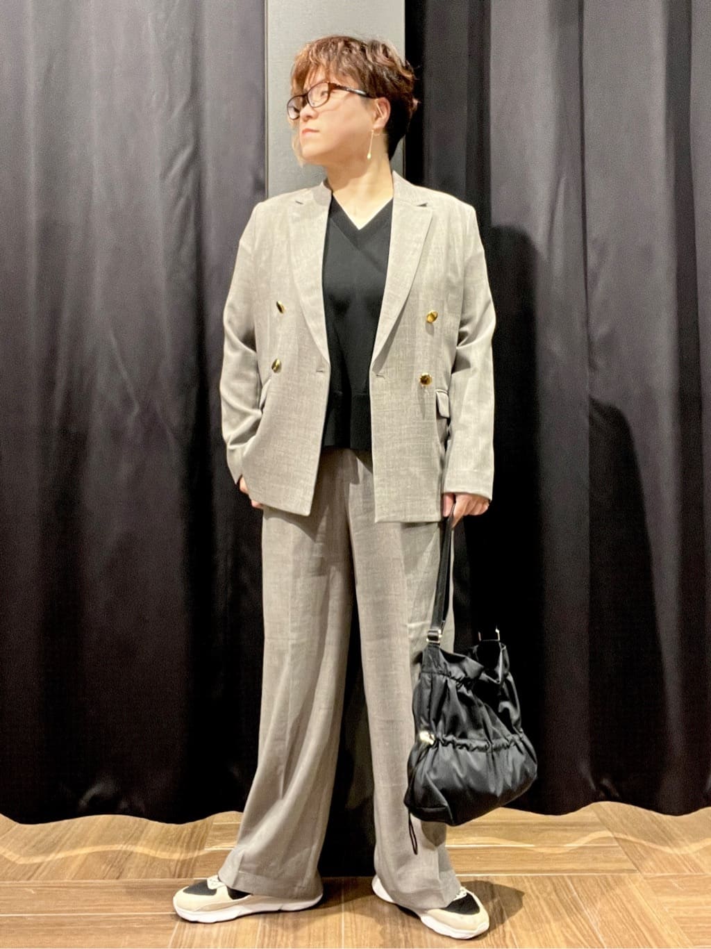 OKMKさんの「THE SHOP TK｜◆【ONOFF活躍／セレモニー／通勤】CAVIAN Wブレストジャケット／洗える」を使ったコーディネート