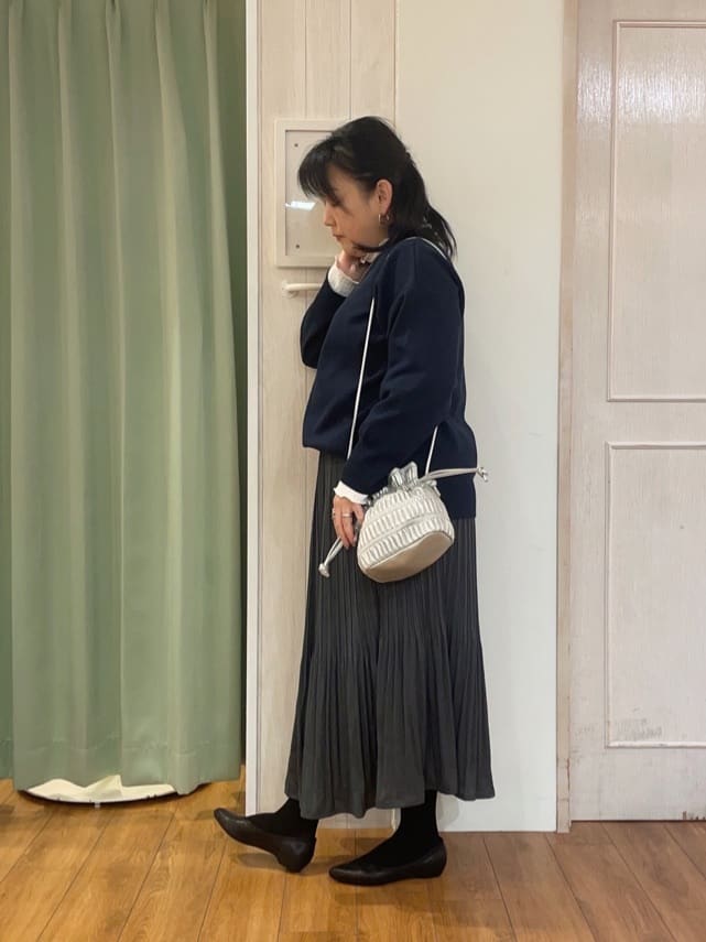 ke-yさんの「SHOO･LA･RUE｜◆【S-LL/洗える】スウェットライク オーバーサイズニット」を使ったコーディネート