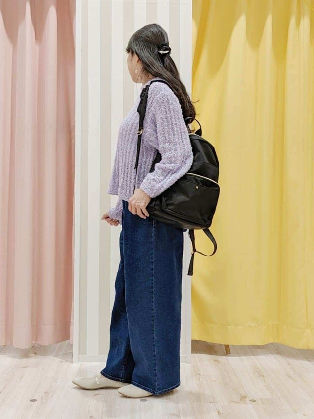 かずみさんの「SHOO･LA･RUE｜◆程よくエアリー テープヤーンニット」を使ったコーディネート