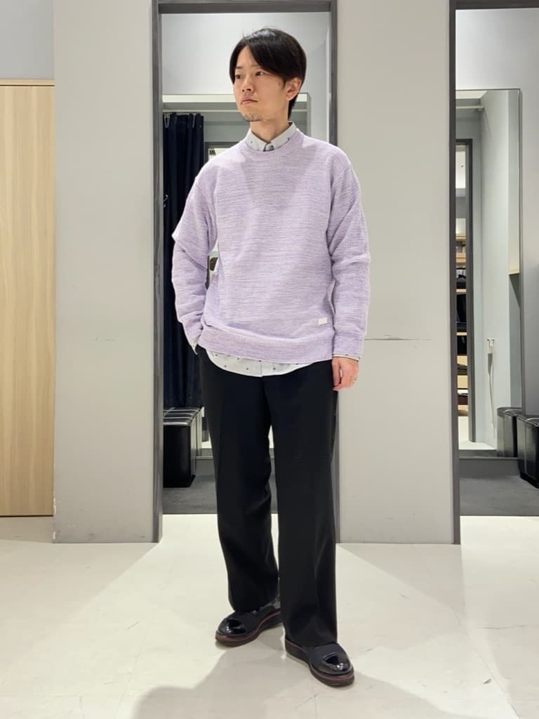 わいずみさんの「TAKEO KIKUCHI｜ハットモチーフ ジャカード ストライプ シャツ」を使ったコーディネート