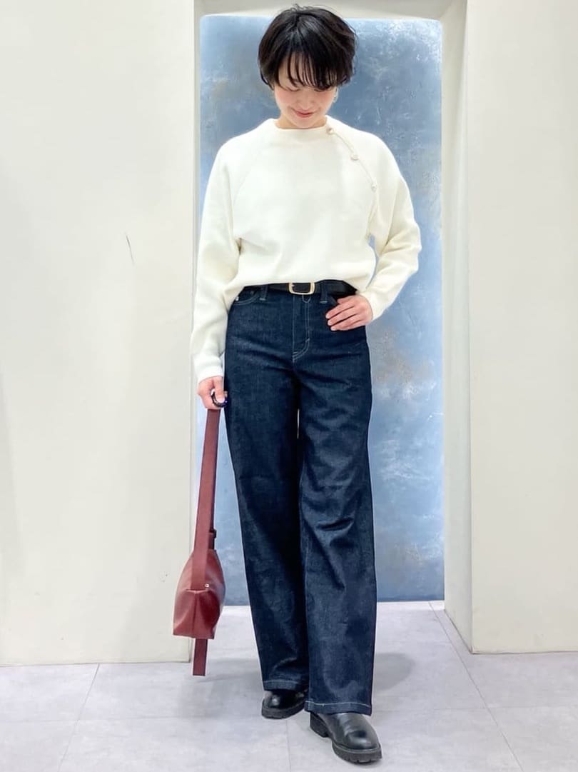 Keiさんの「grove｜メタルバックル中太ベルト」を使ったコーディネート