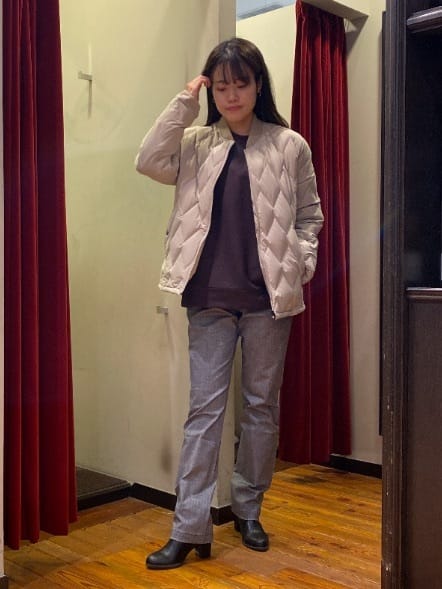 かわぴーさんの「TAKEO KIKUCHI｜【Made in JAPAN】播州織 ヘリンボン ストレート パンツ」を使ったコーディネート